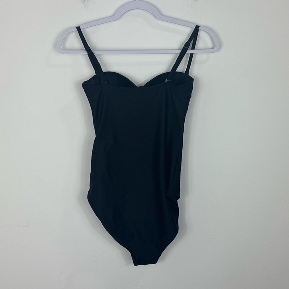 NIPTUCK SWIM Black Gamma Texture Luka Bandeau One Piece Size 6 - Picture 5 of 14